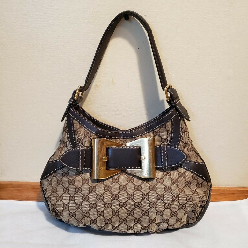 Gucci Guccissima Queen Hobo Shoulder Bag Authentic